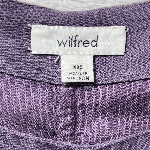 Wilfred Delphine Shift Mini Dress Womens XXS Purple Dolman Sleeve Lagenlook - Picture 6 of 11